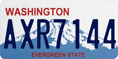 WA license plate AXR7144