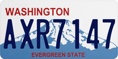 WA license plate AXR7147