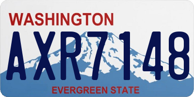 WA license plate AXR7148