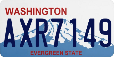 WA license plate AXR7149