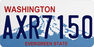 WA license plate AXR7150