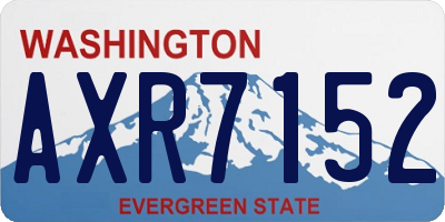 WA license plate AXR7152