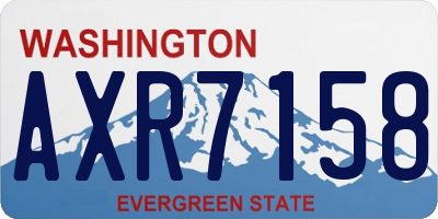 WA license plate AXR7158