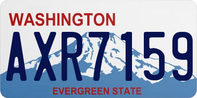 WA license plate AXR7159