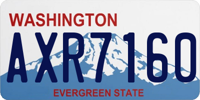 WA license plate AXR7160