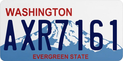 WA license plate AXR7161