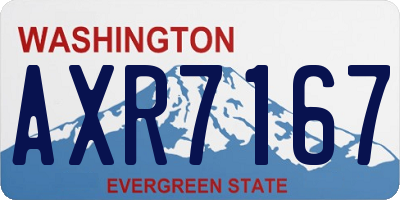 WA license plate AXR7167