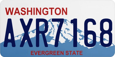 WA license plate AXR7168
