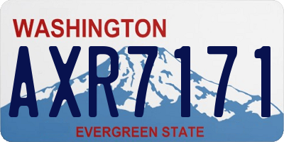 WA license plate AXR7171