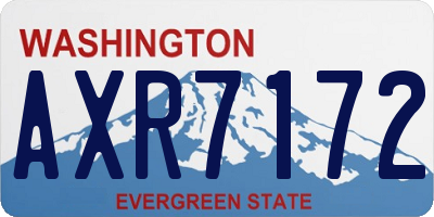 WA license plate AXR7172