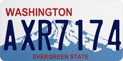 WA license plate AXR7174