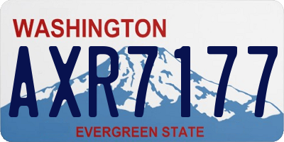 WA license plate AXR7177