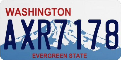 WA license plate AXR7178