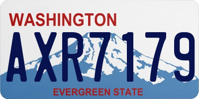 WA license plate AXR7179