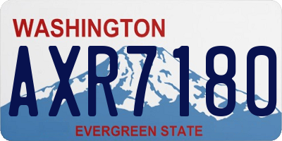 WA license plate AXR7180