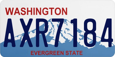 WA license plate AXR7184