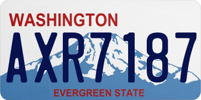 WA license plate AXR7187