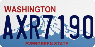 WA license plate AXR7190