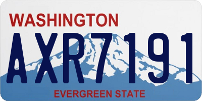 WA license plate AXR7191