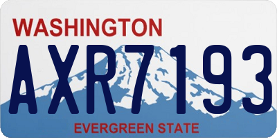 WA license plate AXR7193