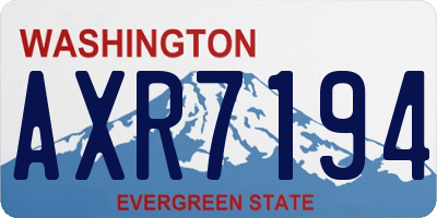 WA license plate AXR7194