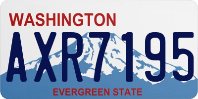 WA license plate AXR7195