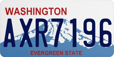 WA license plate AXR7196