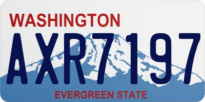 WA license plate AXR7197