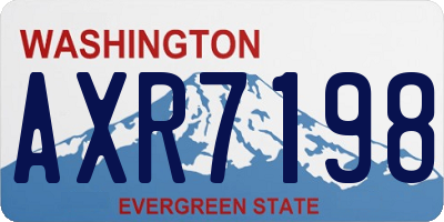 WA license plate AXR7198