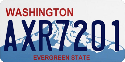 WA license plate AXR7201