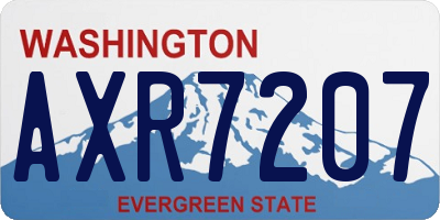 WA license plate AXR7207