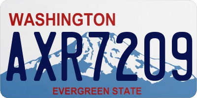 WA license plate AXR7209