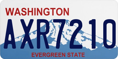 WA license plate AXR7210
