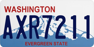 WA license plate AXR7211