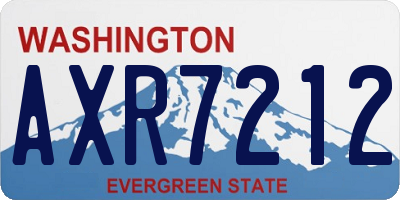 WA license plate AXR7212