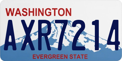 WA license plate AXR7214