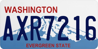 WA license plate AXR7216