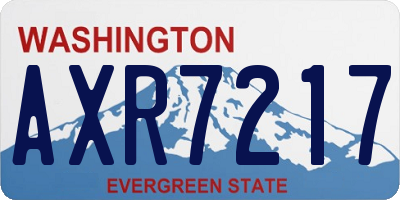 WA license plate AXR7217
