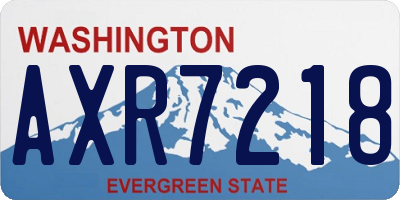 WA license plate AXR7218