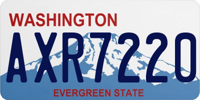 WA license plate AXR7220
