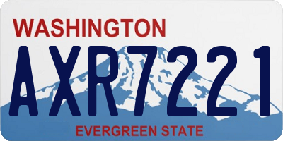 WA license plate AXR7221