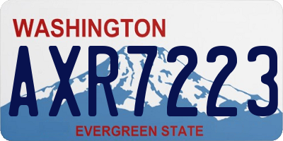 WA license plate AXR7223