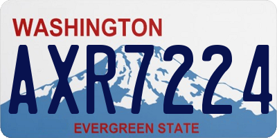 WA license plate AXR7224