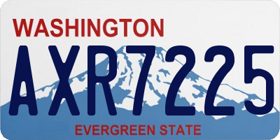 WA license plate AXR7225