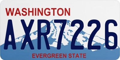 WA license plate AXR7226