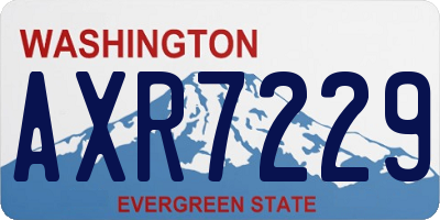 WA license plate AXR7229