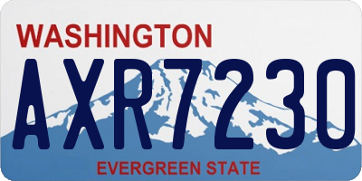 WA license plate AXR7230