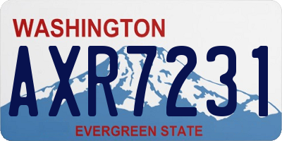 WA license plate AXR7231