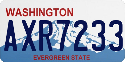 WA license plate AXR7233