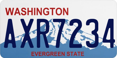 WA license plate AXR7234